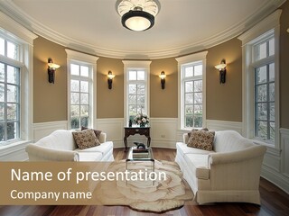 Modern Decor Room PowerPoint Template