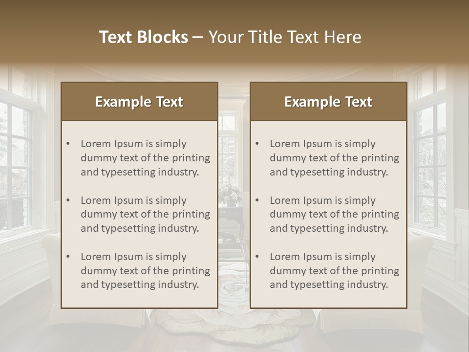 Modern Decor Room PowerPoint Template