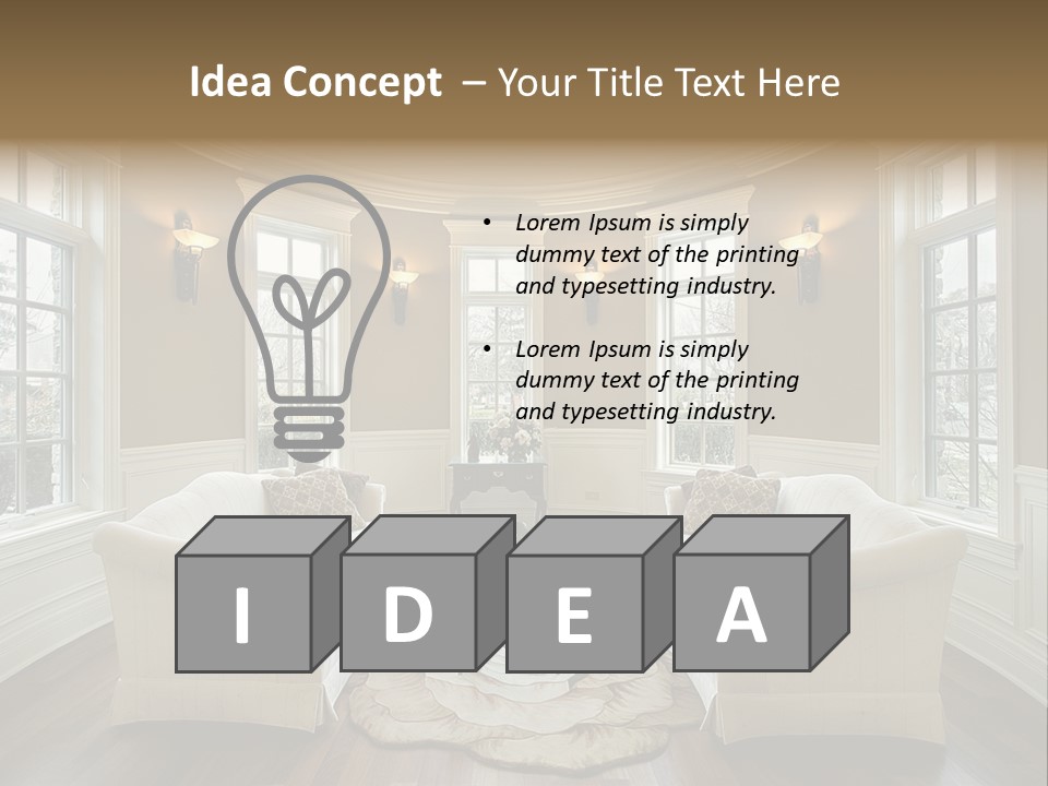 Modern Decor Room PowerPoint Template