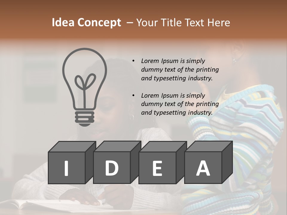 Student Girl Smile PowerPoint Template