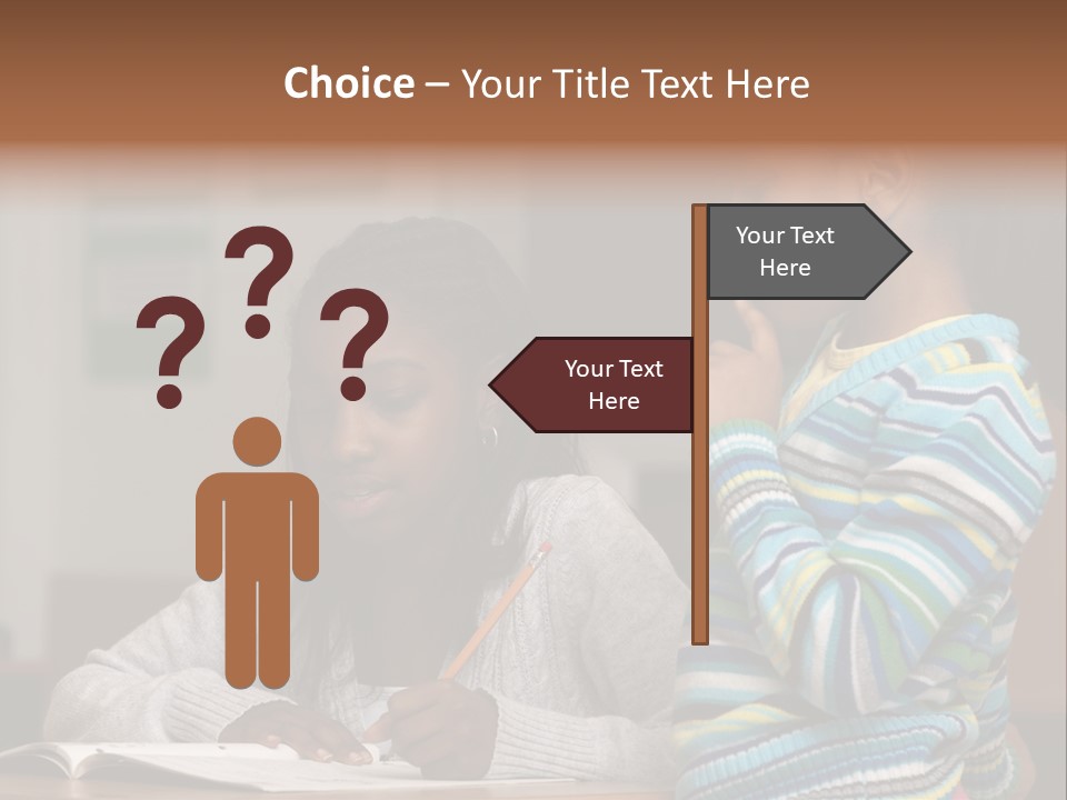 Student Girl Smile PowerPoint Template