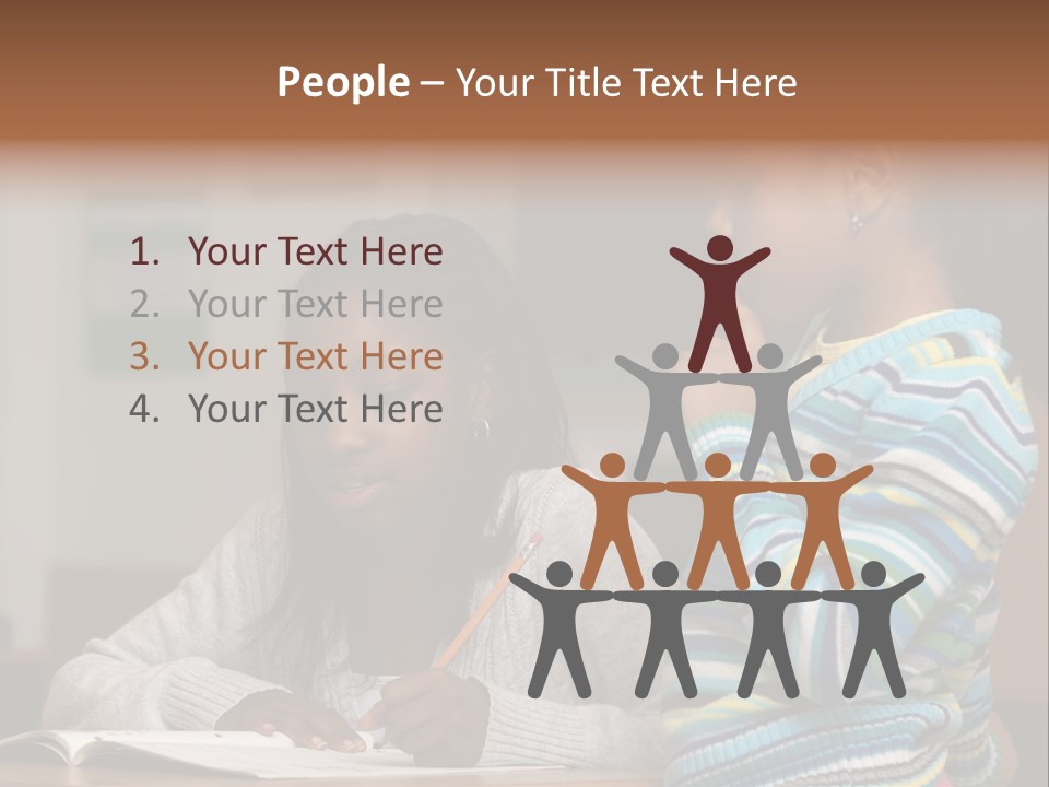 Student Girl Smile PowerPoint Template