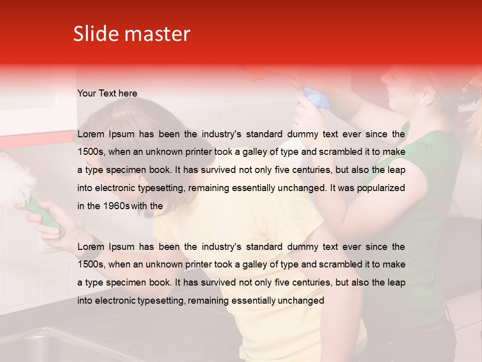 Domestic Sponge Household PowerPoint Template