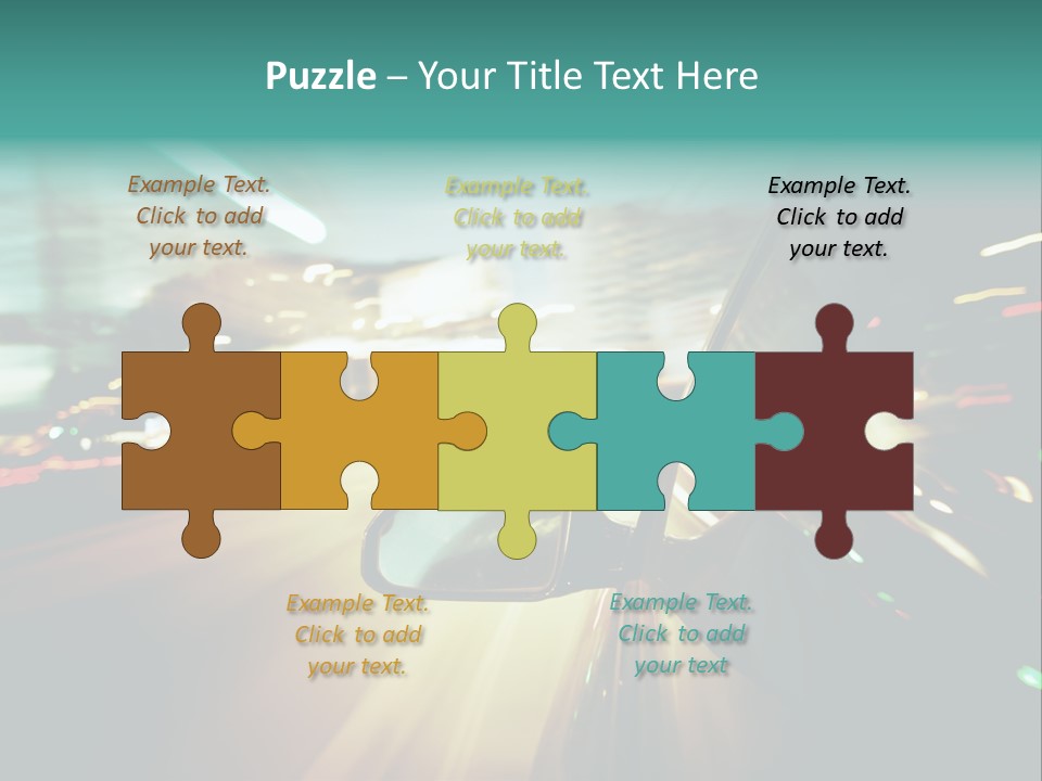 A Blurry Picture Of A City Street At Night PowerPoint Template