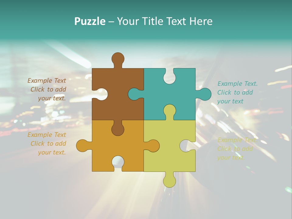 A Blurry Picture Of A City Street At Night PowerPoint Template