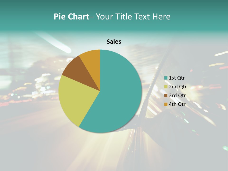 A Blurry Picture Of A City Street At Night PowerPoint Template