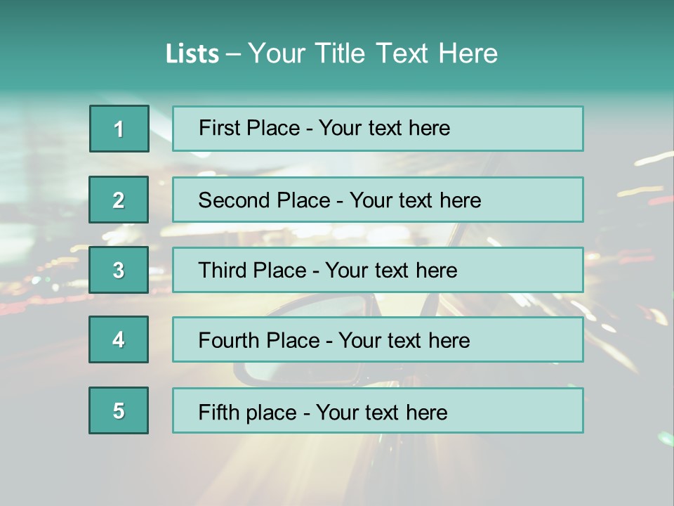A Blurry Picture Of A City Street At Night PowerPoint Template