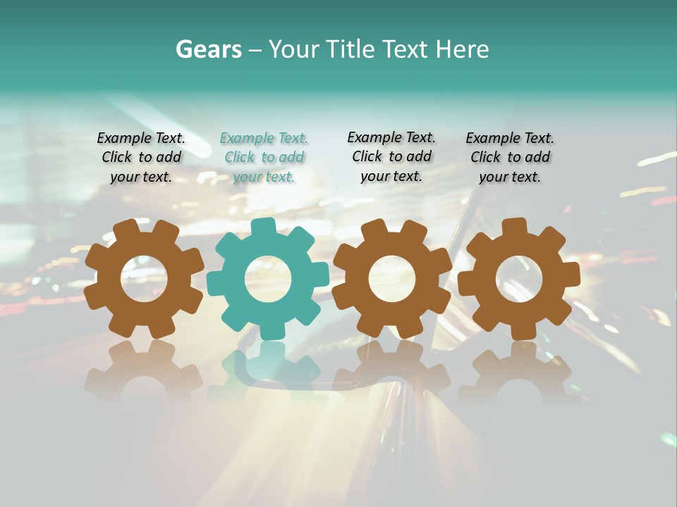 A Blurry Picture Of A City Street At Night PowerPoint Template