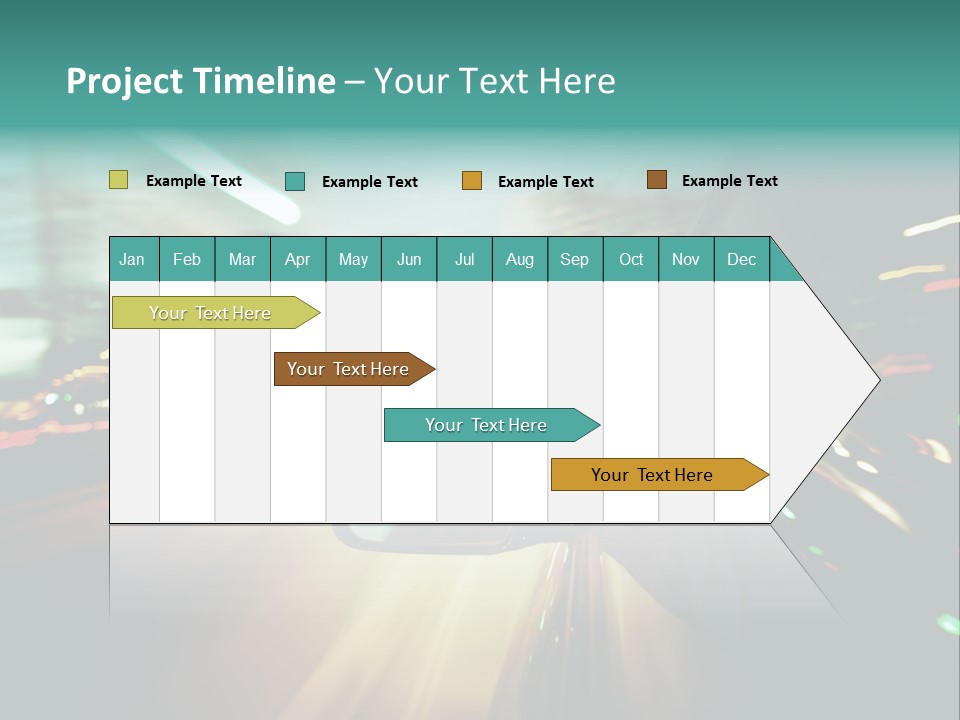 A Blurry Picture Of A City Street At Night PowerPoint Template