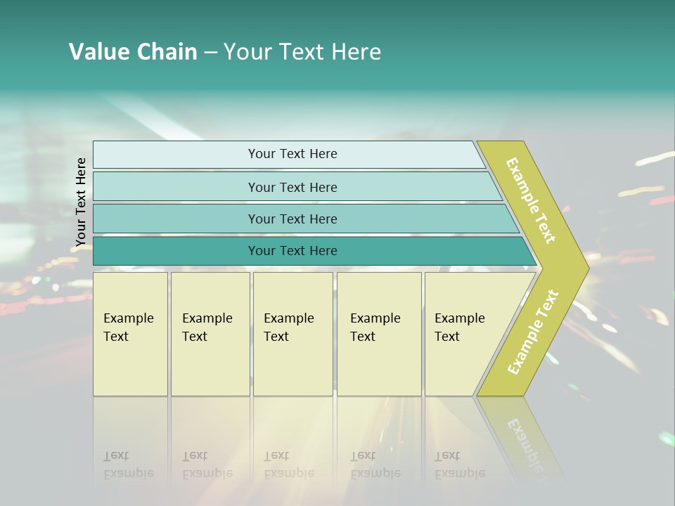 A Blurry Picture Of A City Street At Night PowerPoint Template