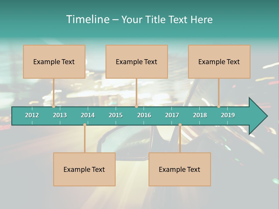 A Blurry Picture Of A City Street At Night PowerPoint Template