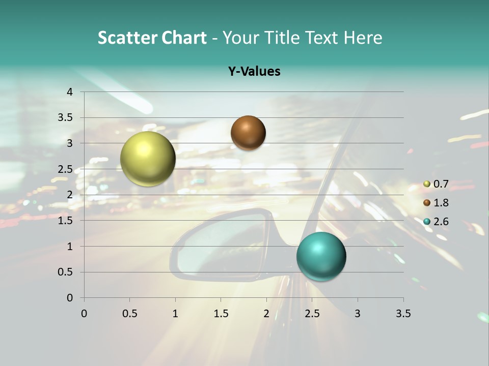 A Blurry Picture Of A City Street At Night PowerPoint Template