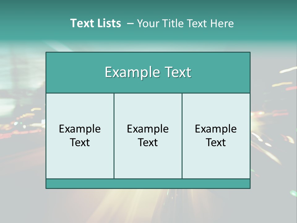 A Blurry Picture Of A City Street At Night PowerPoint Template