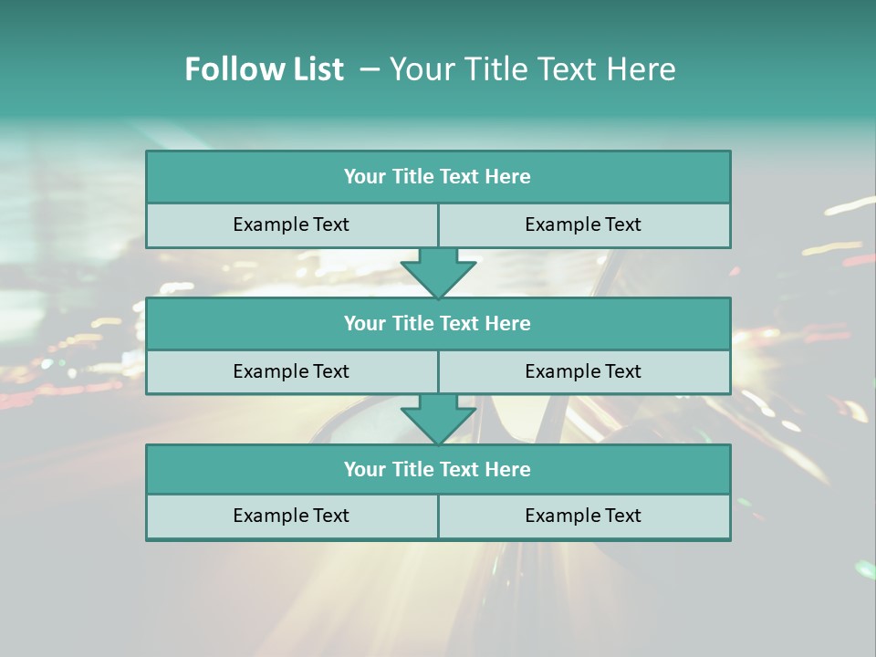A Blurry Picture Of A City Street At Night PowerPoint Template