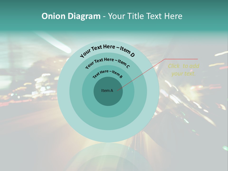 A Blurry Picture Of A City Street At Night PowerPoint Template