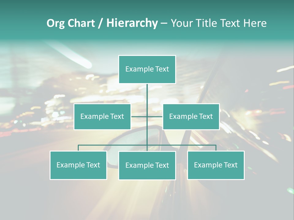 A Blurry Picture Of A City Street At Night PowerPoint Template