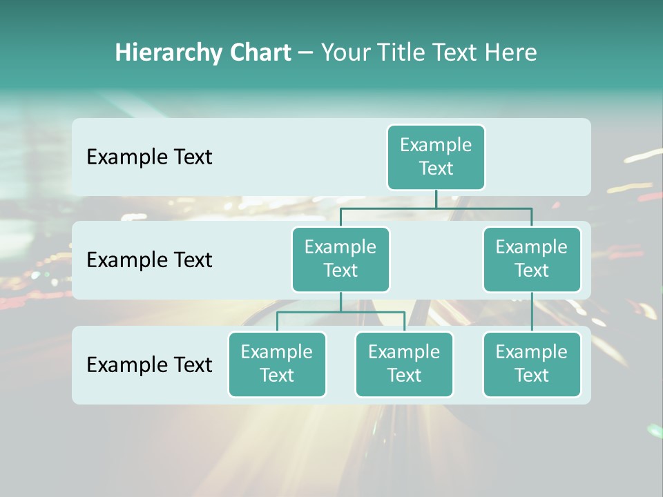 A Blurry Picture Of A City Street At Night PowerPoint Template