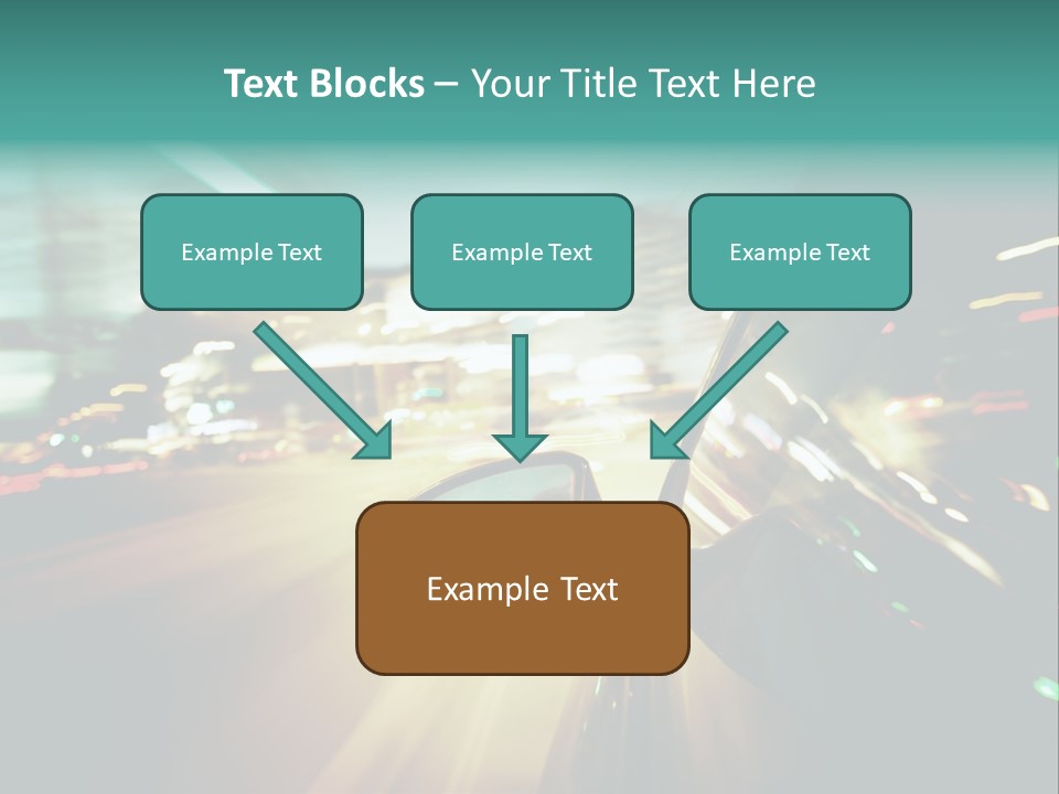 A Blurry Picture Of A City Street At Night PowerPoint Template