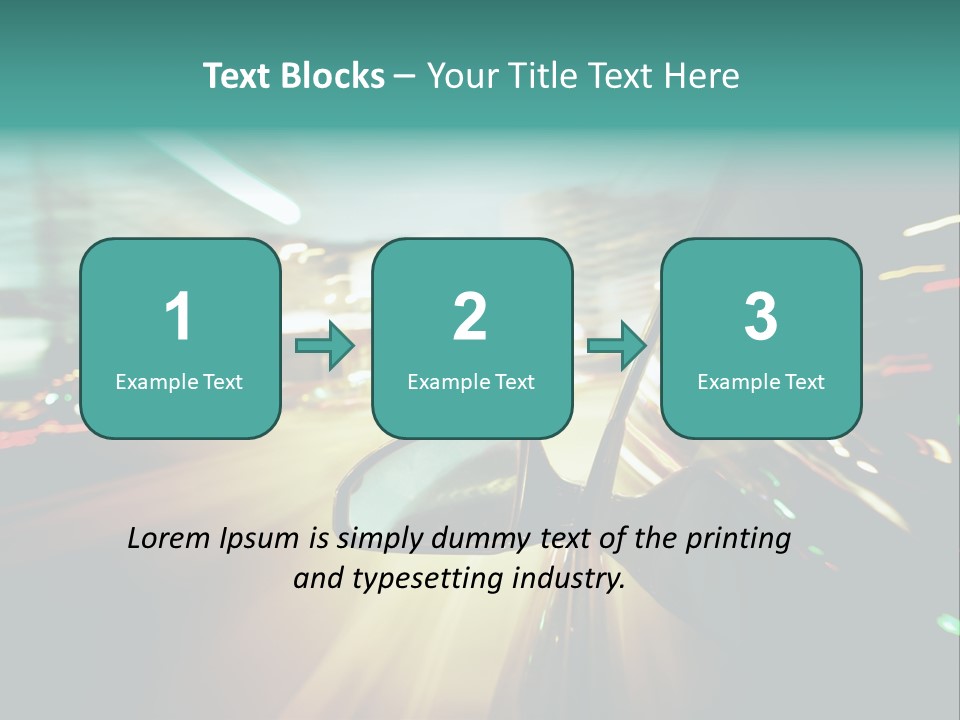 A Blurry Picture Of A City Street At Night PowerPoint Template