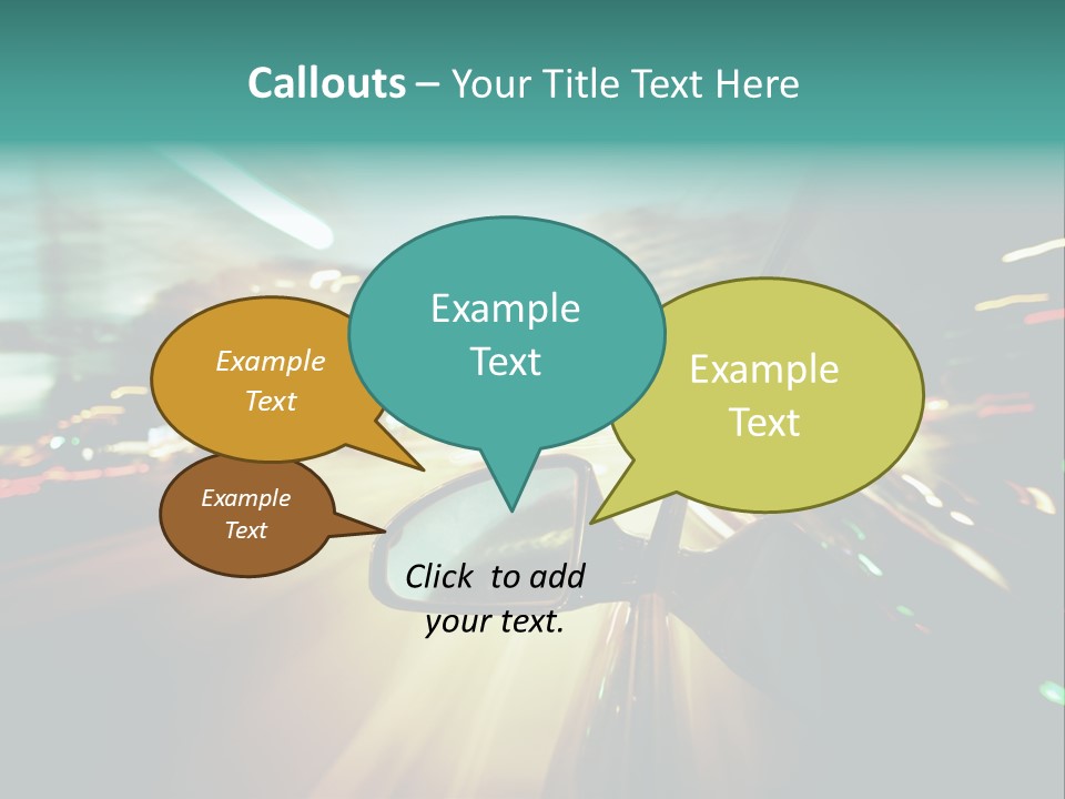 A Blurry Picture Of A City Street At Night PowerPoint Template
