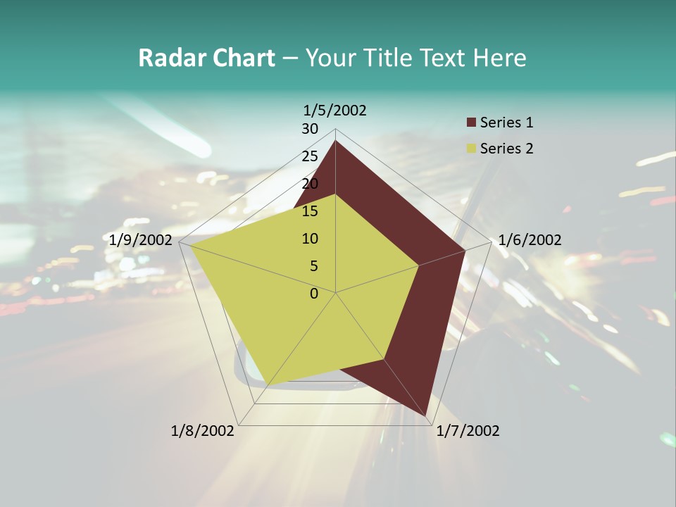 A Blurry Picture Of A City Street At Night PowerPoint Template