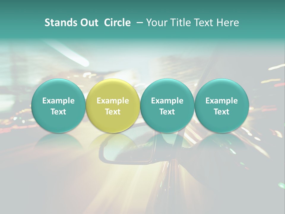 A Blurry Picture Of A City Street At Night PowerPoint Template