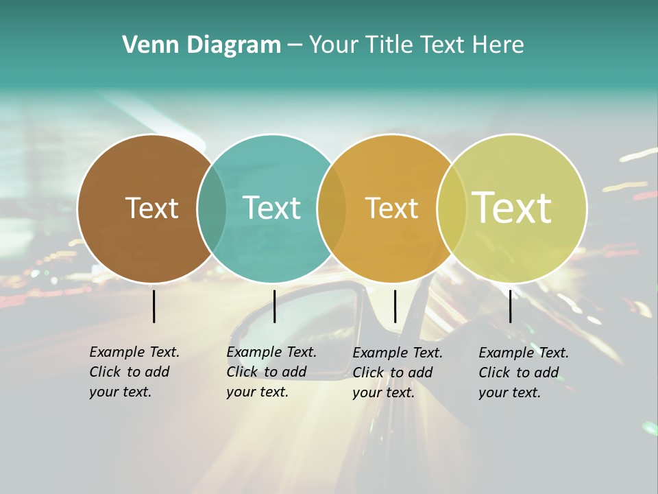 A Blurry Picture Of A City Street At Night PowerPoint Template