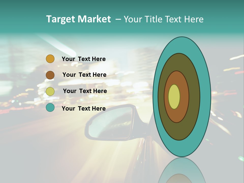 A Blurry Picture Of A City Street At Night PowerPoint Template