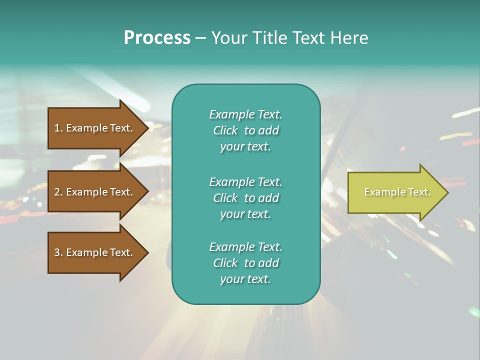 A Blurry Picture Of A City Street At Night PowerPoint Template