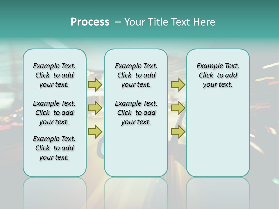 A Blurry Picture Of A City Street At Night PowerPoint Template