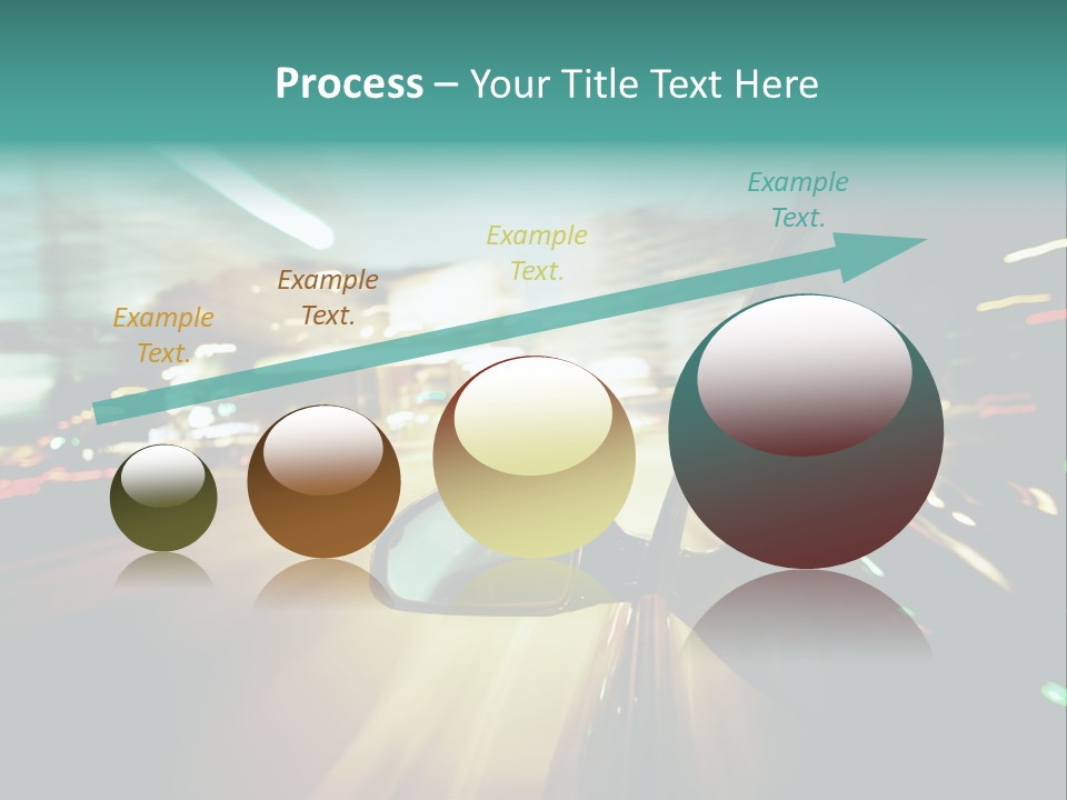 A Blurry Picture Of A City Street At Night PowerPoint Template