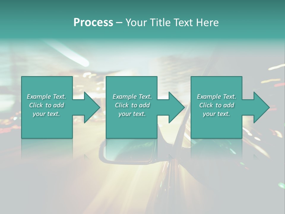 A Blurry Picture Of A City Street At Night PowerPoint Template