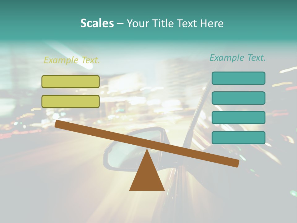 A Blurry Picture Of A City Street At Night PowerPoint Template