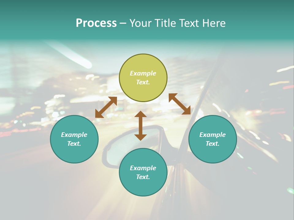 A Blurry Picture Of A City Street At Night PowerPoint Template