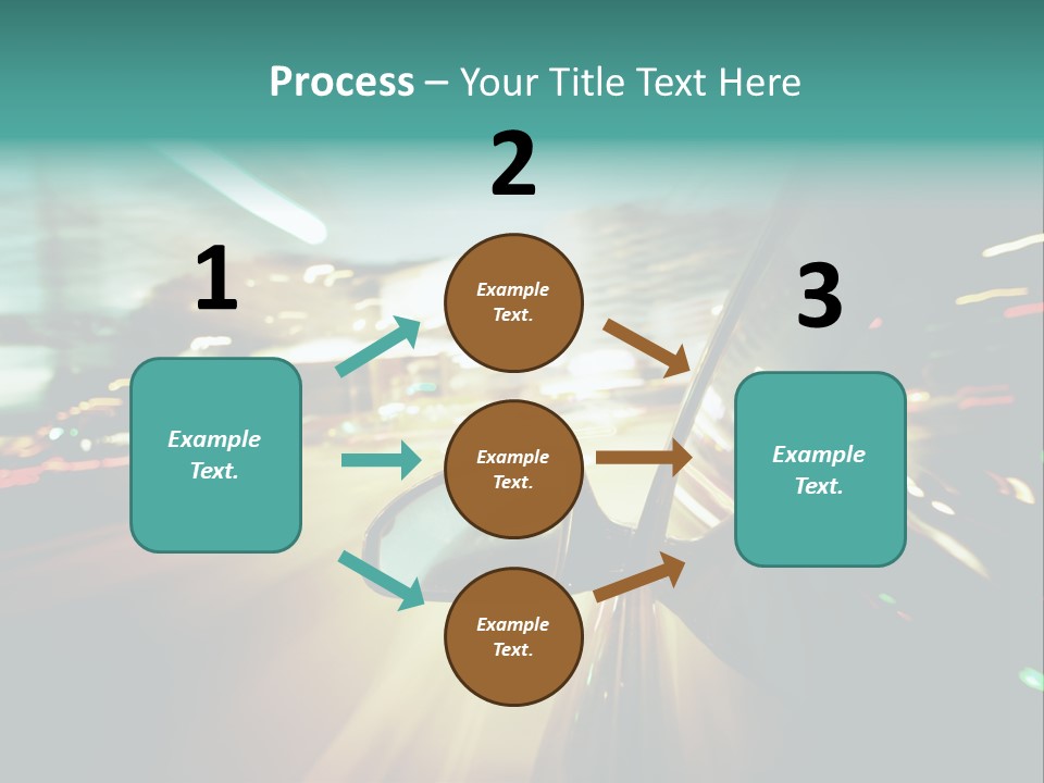 A Blurry Picture Of A City Street At Night PowerPoint Template
