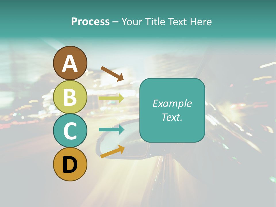 A Blurry Picture Of A City Street At Night PowerPoint Template