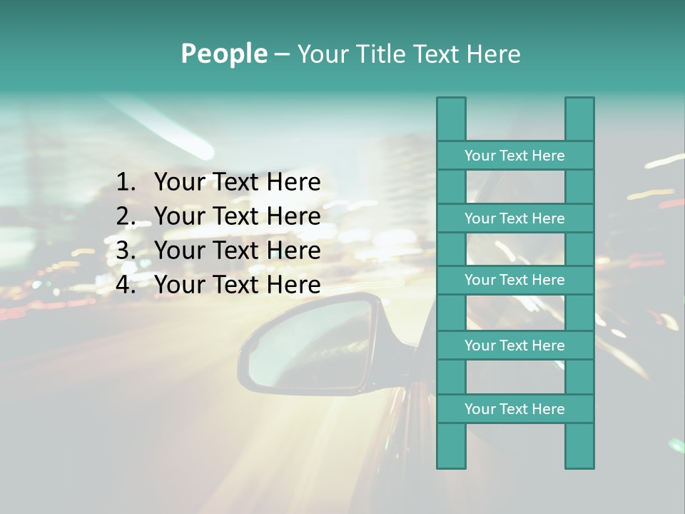 A Blurry Picture Of A City Street At Night PowerPoint Template