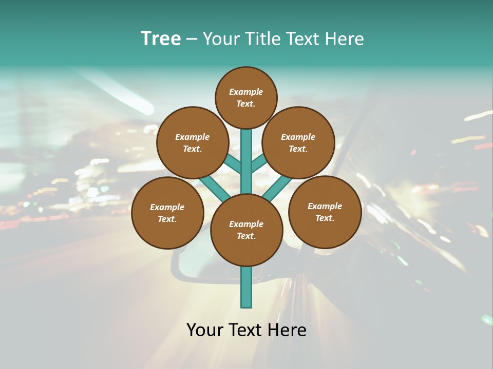 A Blurry Picture Of A City Street At Night PowerPoint Template