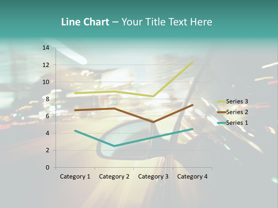 A Blurry Picture Of A City Street At Night PowerPoint Template