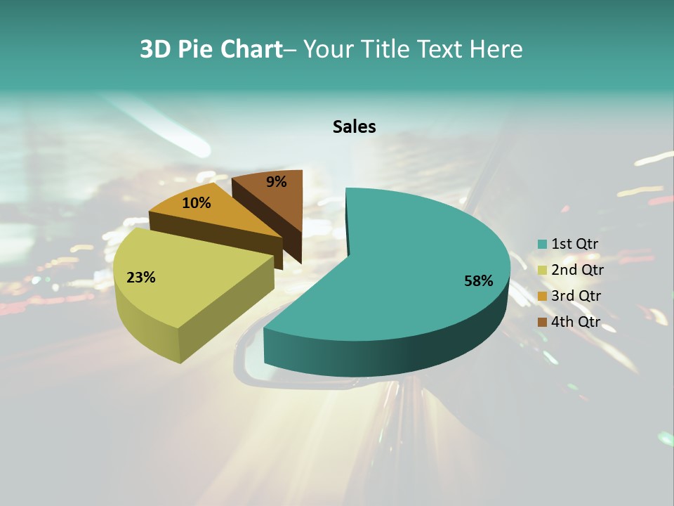A Blurry Picture Of A City Street At Night PowerPoint Template