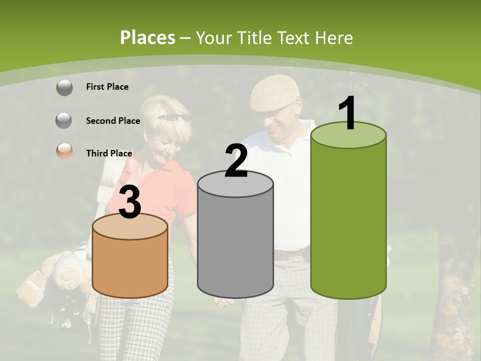 A Man And A Woman Walking In The Grass PowerPoint Template