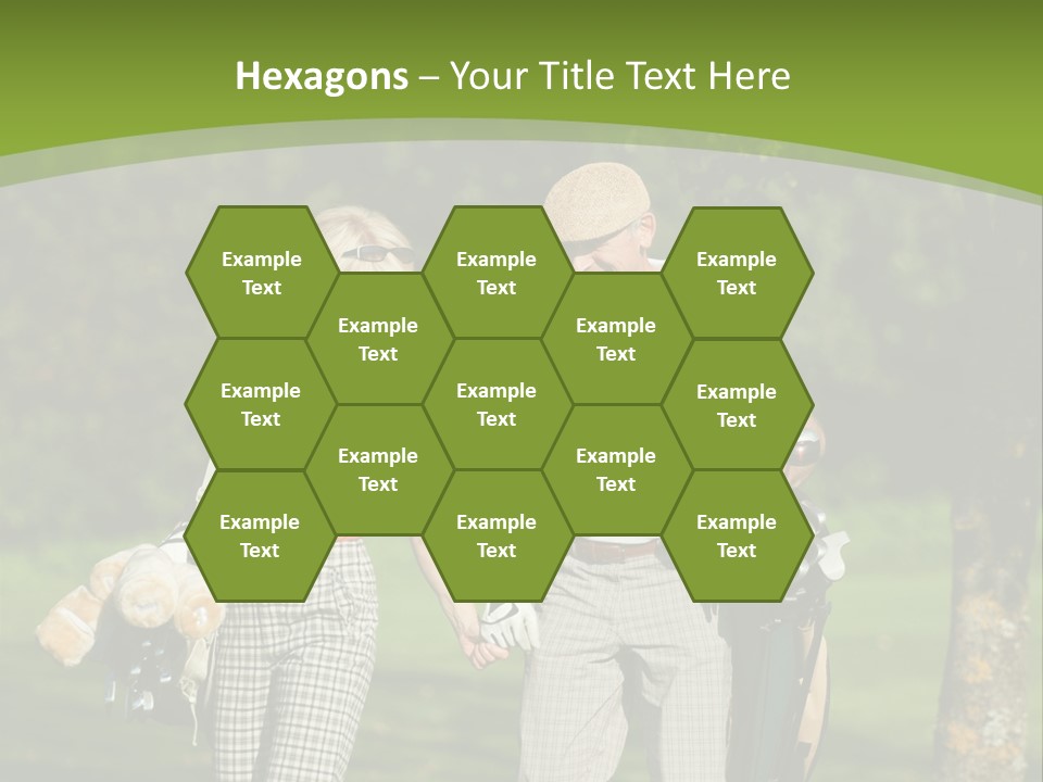 A Man And A Woman Walking In The Grass PowerPoint Template