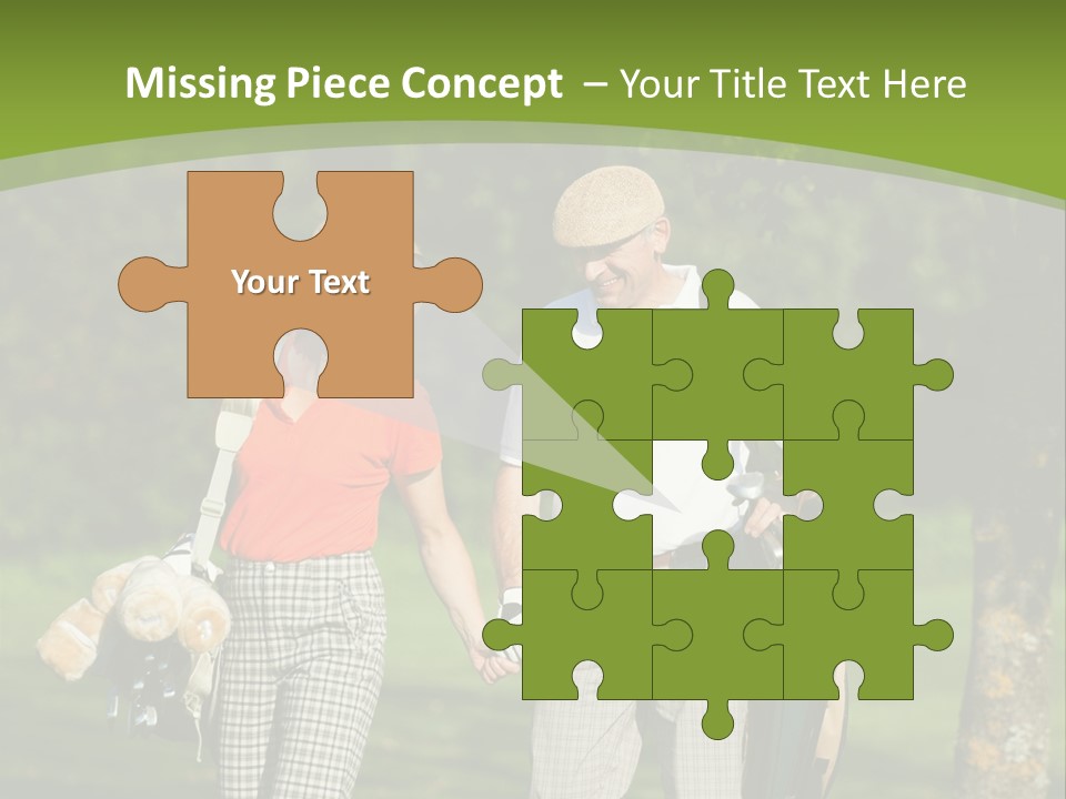 A Man And A Woman Walking In The Grass PowerPoint Template