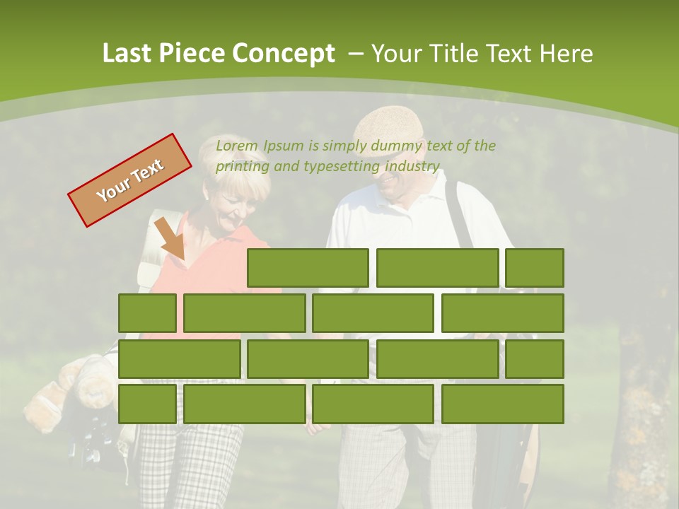 A Man And A Woman Walking In The Grass PowerPoint Template