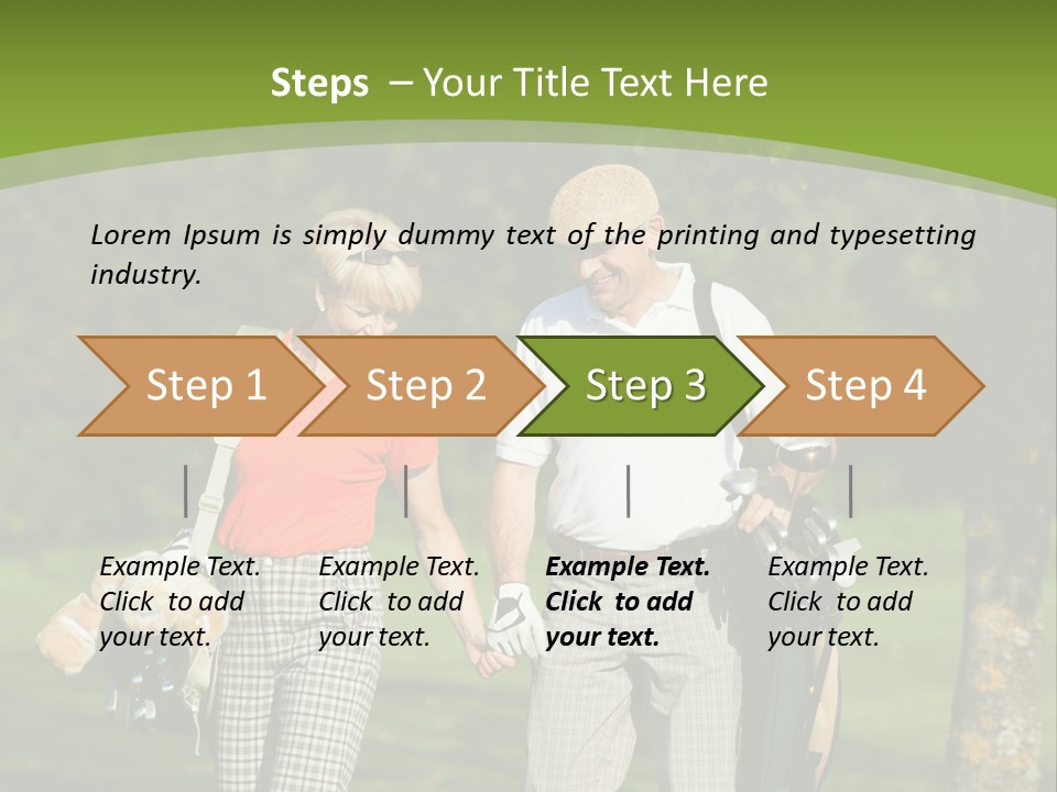 A Man And A Woman Walking In The Grass PowerPoint Template