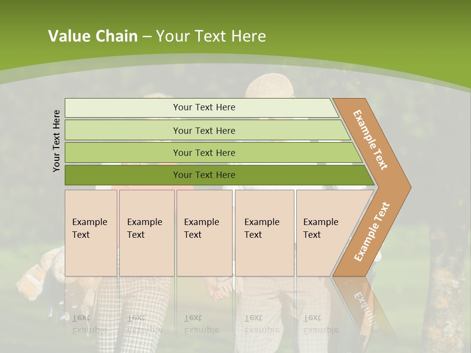 A Man And A Woman Walking In The Grass PowerPoint Template