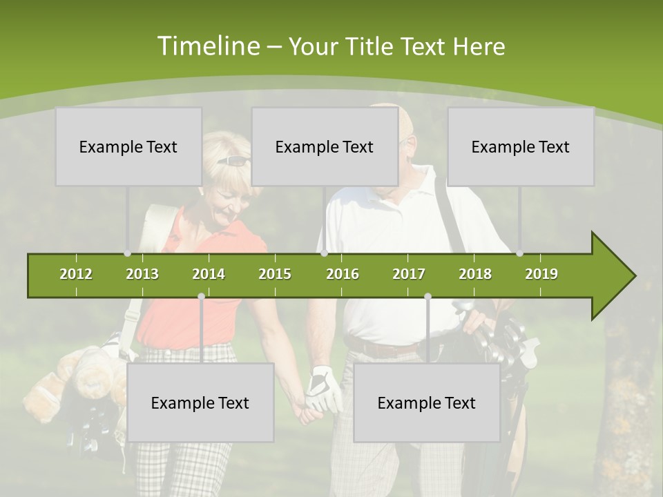 A Man And A Woman Walking In The Grass PowerPoint Template