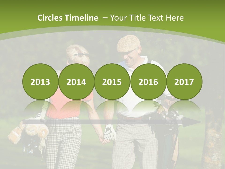 A Man And A Woman Walking In The Grass PowerPoint Template