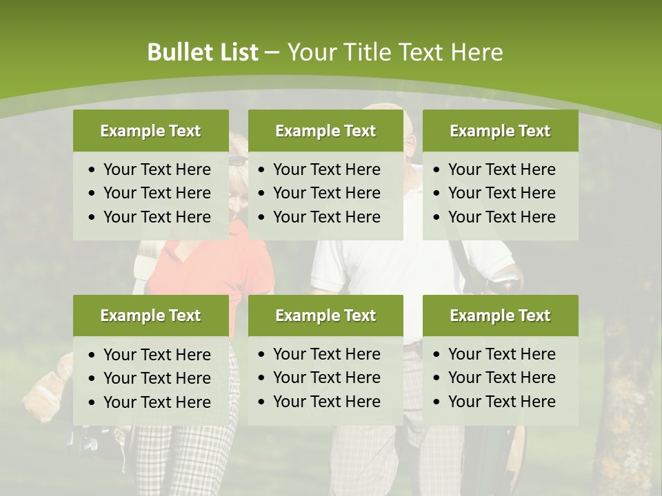 A Man And A Woman Walking In The Grass PowerPoint Template