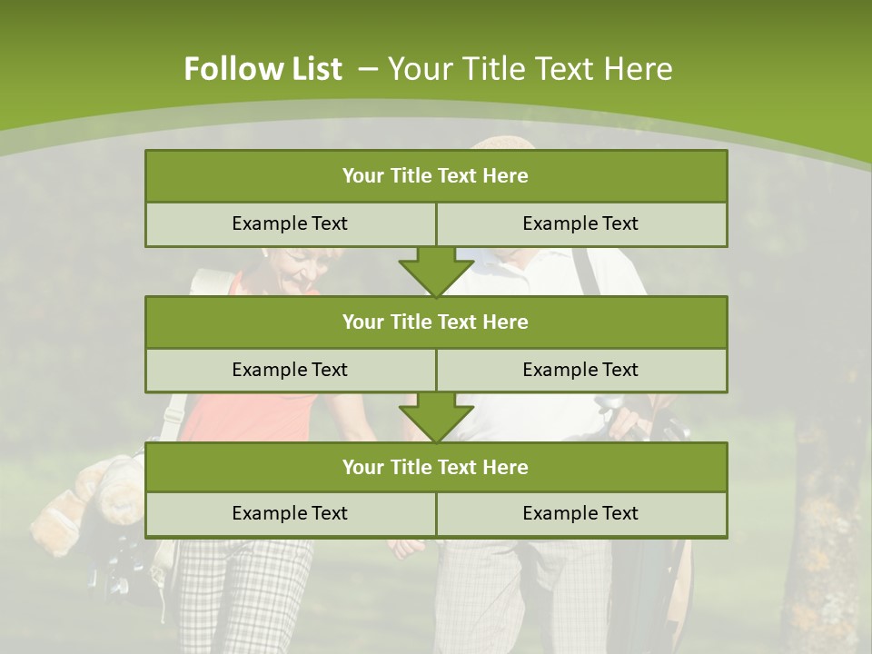 A Man And A Woman Walking In The Grass PowerPoint Template